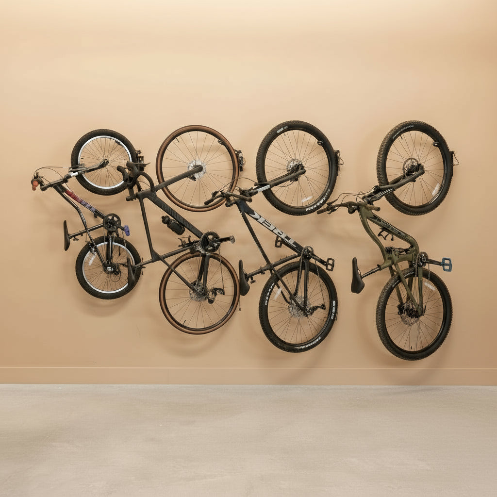 SwivelPro Bike Wall Rack, Garage Hanger Hook, 4 Pack