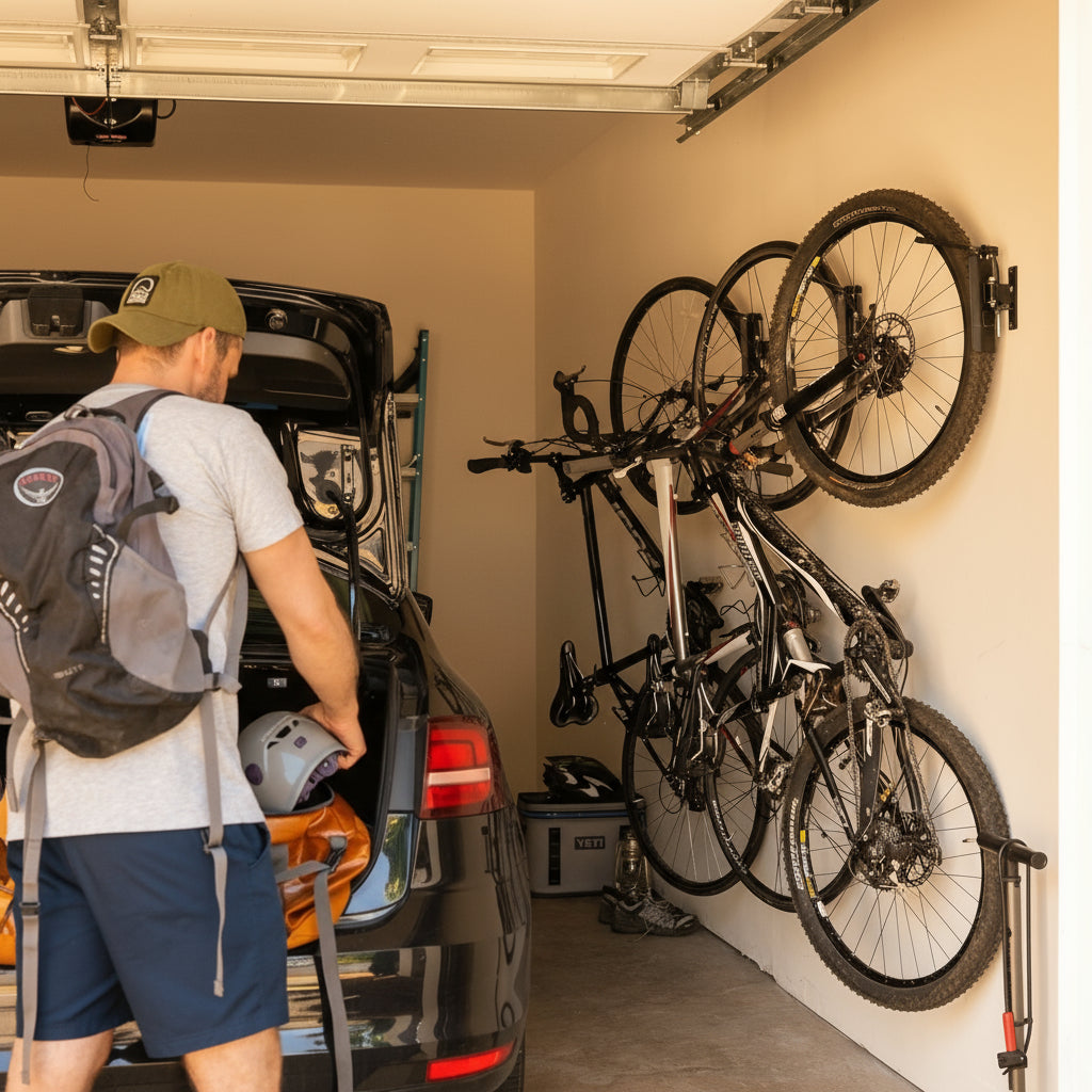 SwivelPro Bike Wall Rack, Garage Hanger Hook, 4 Pack