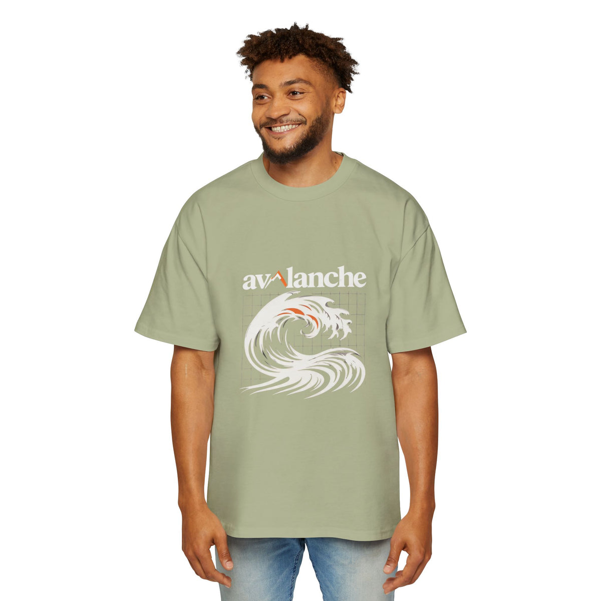 Avalanche Wave Grid Oversized Tee