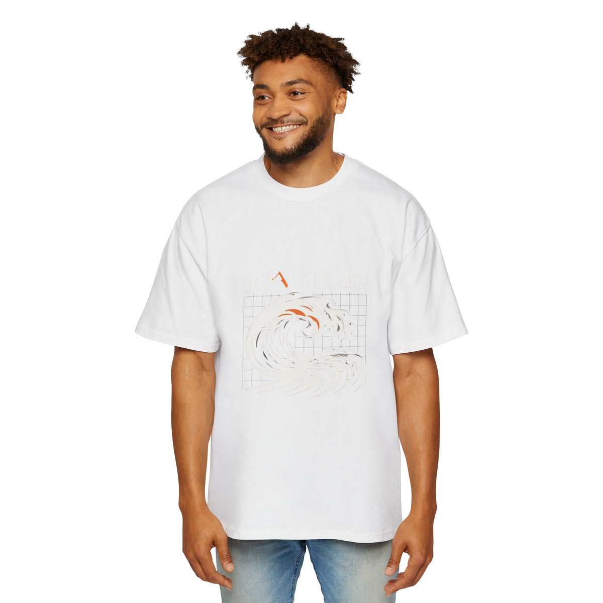 Avalanche Wave Grid Oversized Tee