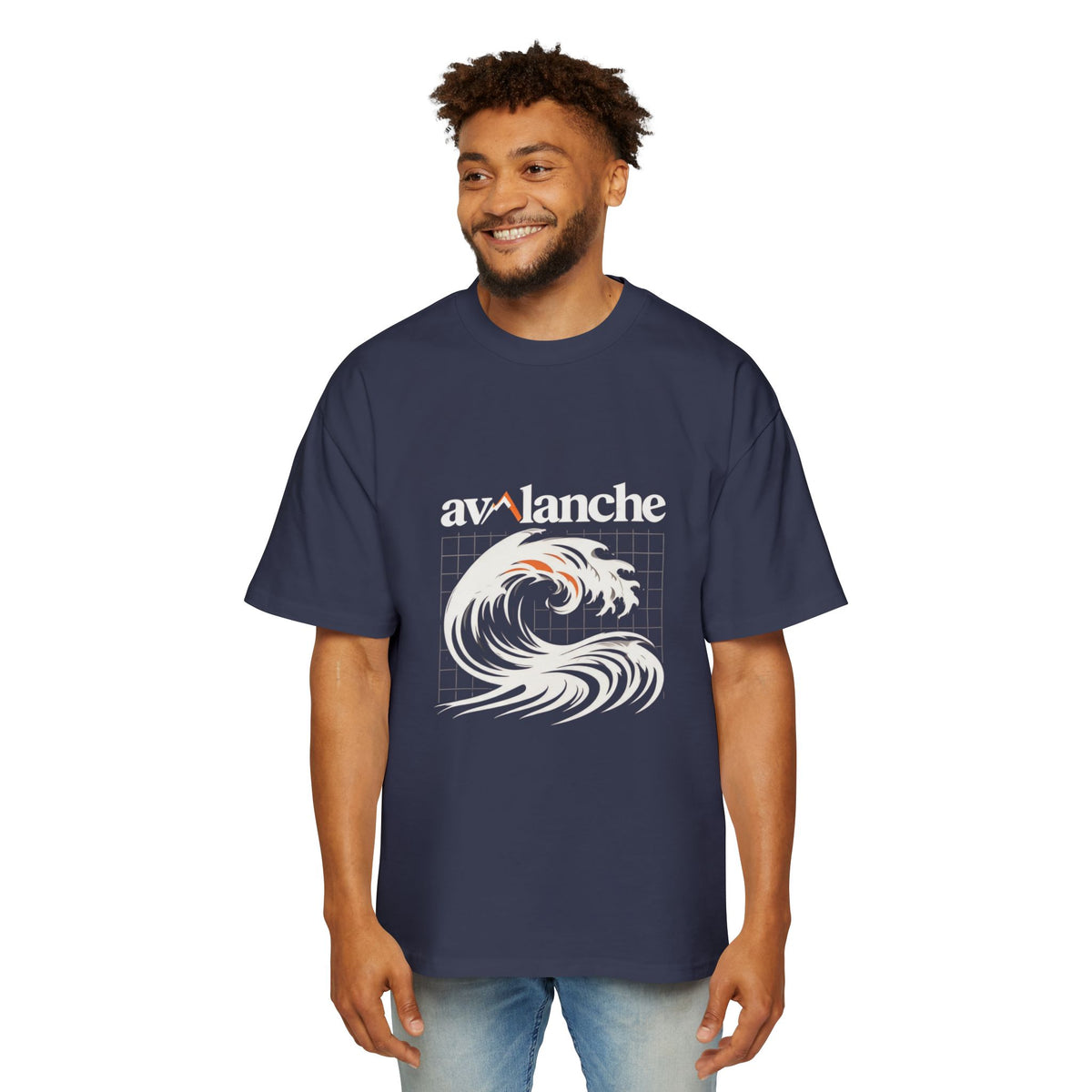 Avalanche Wave Grid Oversized Tee