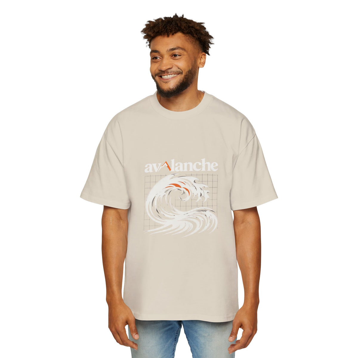 Avalanche Wave Grid Oversized Tee