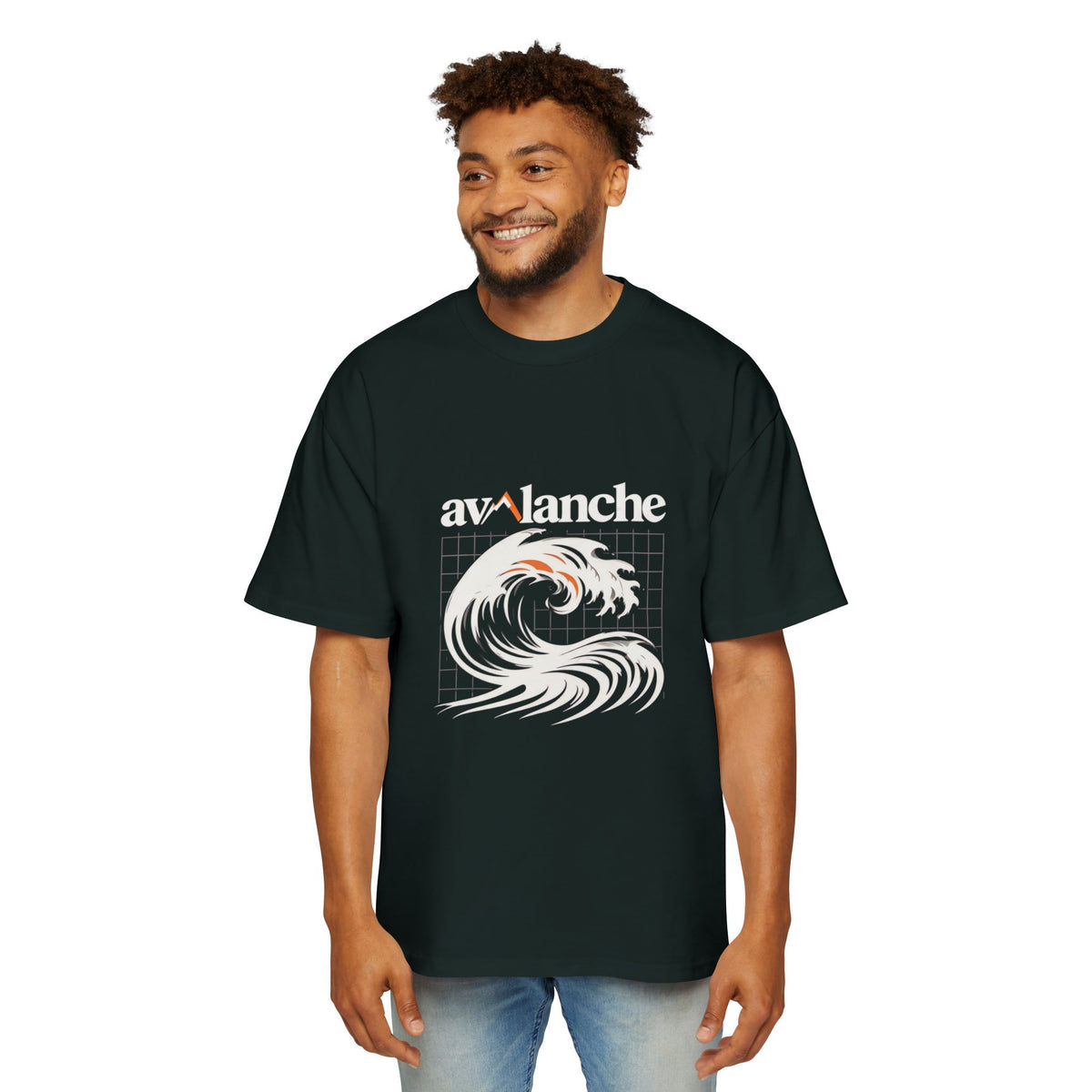 Avalanche Wave Grid Oversized Tee