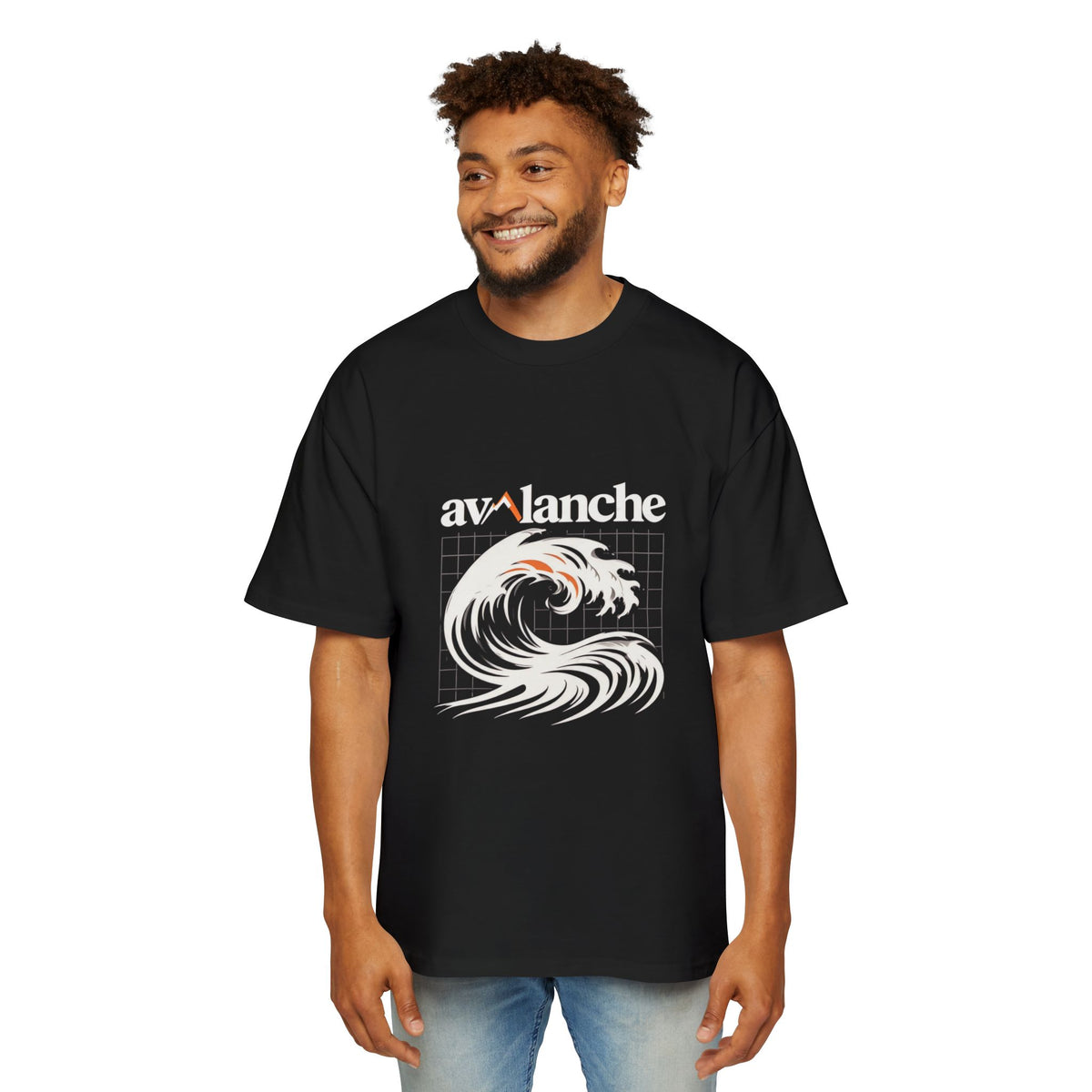 Avalanche Wave Grid Oversized Tee